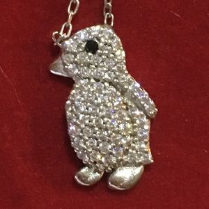 qvc Jewelry - QVC cubic zirconia penguin pendant w/ necklace qvc Jewelry - QVC cubic zirconia penguin pendant w/ necklace
